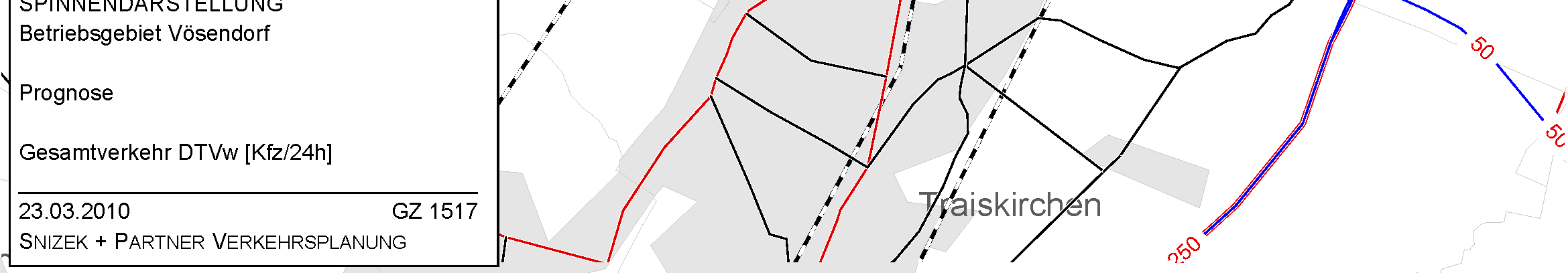 Mehrbelastungen im Straßennetz durch Nutzung der Widmung 14 Vösendorf