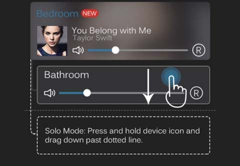 Einzel-Modus Einzel-Modus ermöglicht es Ihnen, auf jedem Lautsprecher unterschiedliche Musikstücke abzuspielen Den Lautsprecher mit Bluetooth