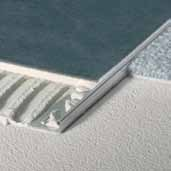 Belagsabschlüsse für Wand- und Bodenbereiche Blanke Fliesen-Abschlussschiene 2,8 h Messing & Aluminium Die Verwendung von Blanke Fliesen-Abschlussschienen ist überall dort sinnvoll, wo Fliesenkanten