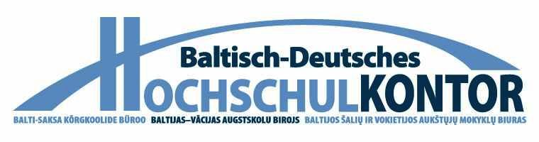 4. Baltisch-Deutsches Hochschulkontor Dachorganisation für verschiedene Einrichtungen, Initiativen und Projekte der Hochschulkooperation und des akademischen Austausches zwischen Deutschland und den