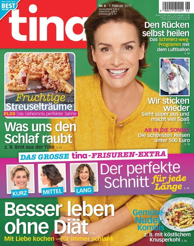 OBJEKTPROFIL TINA 2017 2 TINA DAS ORIGINAL Das erste wöchentliche Frauenmagazin in Deutschland gegründet 1975 QUALITÄTSFÜHRER Der Titel mit der höchsten