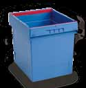 Mehrwegbehälter Multiway containers Standardfarbe / Standard Colour: Taubenblau, dove blue Material: PP Temp.