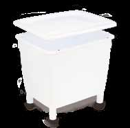 Großbehälter Large containers Standardfarbe / Standard Colour: mattweiß, matt-white Material: HDPE Temp.