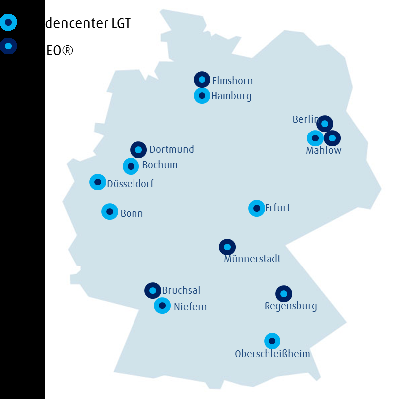 Unsere Standorte in Deutschland Die Zentrale von Linde Gas Therapeutics liegt in Oberschleißheim