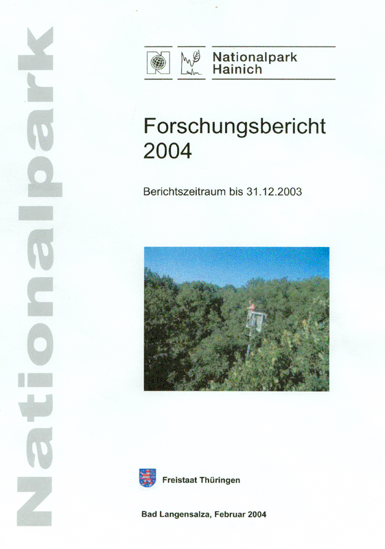 Forschungsbericht jährlich aktualisiert im Internet (unter www.nationalpark-hainich.