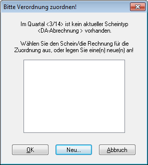 11.6 Verhindern von Verordnungsfehlern durch fehlende Scheinzuordnung Unter bestimmten Umständen konnte es in der Vergangenheit zu Dokumentationsfehlern bei der Abrechnung von Verordnungsdaten kommen