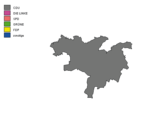 Wahlkreis 04 Nordhausen II Die Landtagswahl 2009 im Wahlkreis Nordhausen II Gewinnerpartei (Erststimme) nach Gemeinden *) CDU DIE LINKE SPD GRÜNE FDP sonstige Wahlergebnisse Wahlberechtigte 36 658