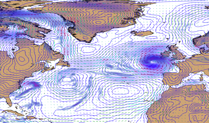 Logbuch - Dokumentation 14. Juni 2012 Die Wetterlage auf dem Nordatlantischen Ozean anhand der US-Gribdaten am 14.06.