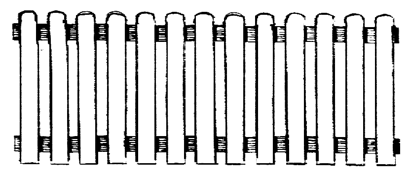 Weitere Zaunmodelle Einheit/ Palette Fertigelement Inntal bestehend aus 13 Stk. Inntalbrettern cm hoch bzw. cm hoch, auf Riegelbretter 35/78 geschraubt, attenabstand ca.