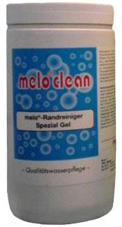 melo clean- Randreiniger Spezial Gel mindestens 10 Minuten einwirken lassen und mit Wasser abspülen. Wenn nötig, starke Verkrustungen und Ablagerungen abbürsten.