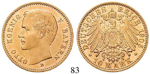 ss+ 395,- 90 10 Mark 1874, C. Gold. J.245.