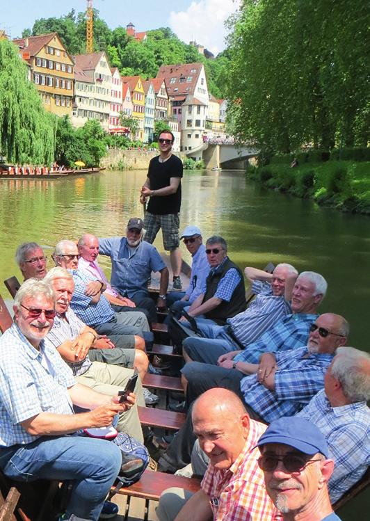 Nach 2-stündiger Führung war Mittagspause in der Brauereigaststätte Zum Neckarmüller angesagt. Am Nachmittag machten wir auf dem hochwasserführenden Neckar zum Abschluss eine Stocherkahnfahrt.