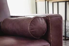 Boxspring- Sitzkomfort NATURA-Kansas 3-Sitzer-Sofa, Bezug Leder Rancho braun, Rücken
