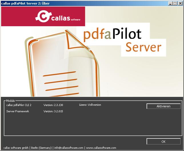 Hndbuch Seite 5 Aktivierung Um pdfpilot Server verwenden zu können, benötigen Sie einen gültigen Aktivierungsschlüssel.