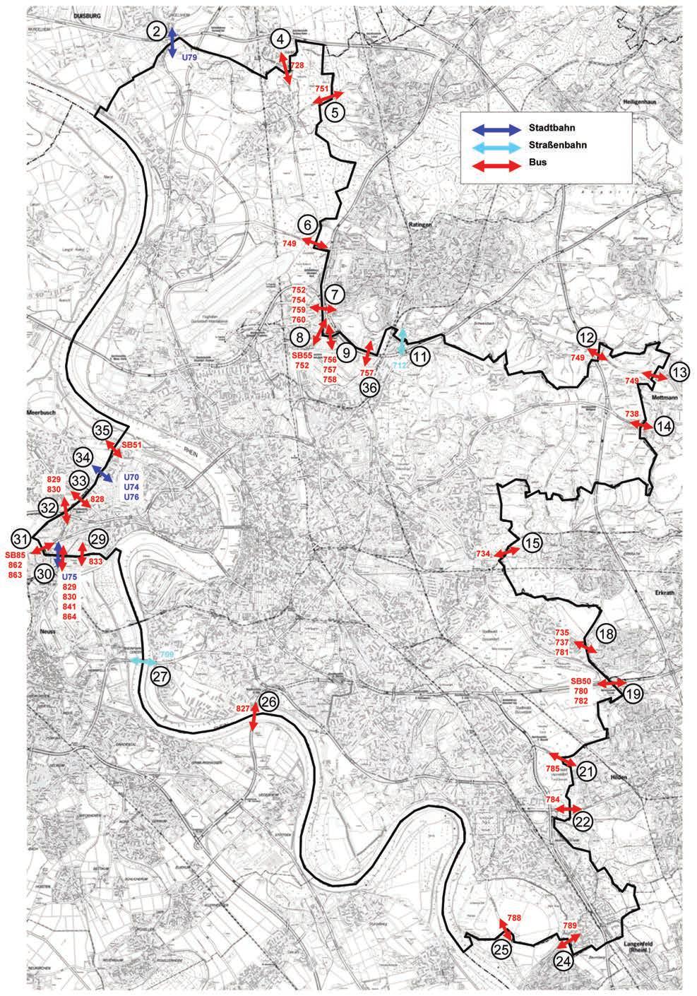11 Verkehr 11-01-04 Thematische Karte: Die Zählstellen des Fernringes der Erhebung im ÖPNV im Mai 2014