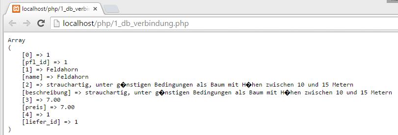 Damit die Ausgabe von print_r() auch im Browser übersichtlich ist, wird das HTML-Element pre eingesetzt.