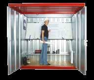 Containerkombinationen bis 30 m² sowie Sonderanfertigungen sind möglich umfangreiches Zubehör sowie passende Regalausstattungen zur übersichtlichen Lagerung optional möglich Spezialcontainer