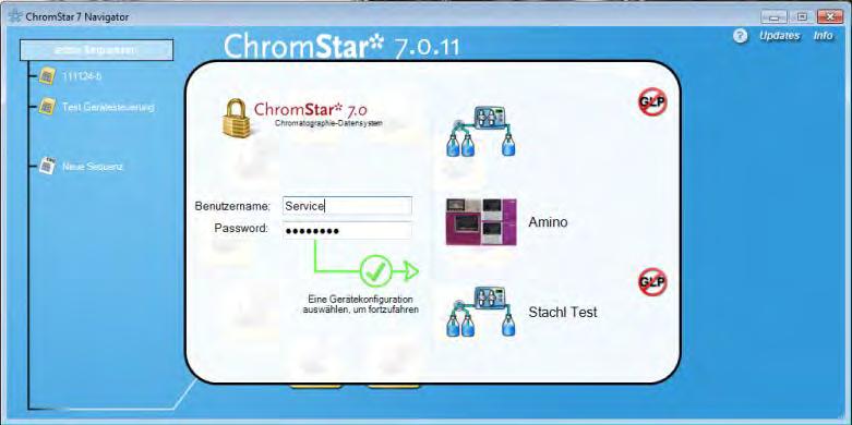 ChromStar 7 Amino Control Log in Administrator