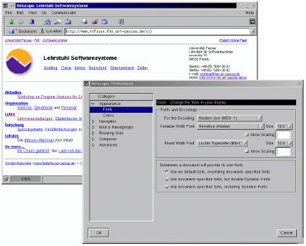 Software Engineering, SoSe 07, WSI, D. Huson, (Original Author: A. Zeller), 11. Juni 2007 63 Netscape Navigator ist ein be