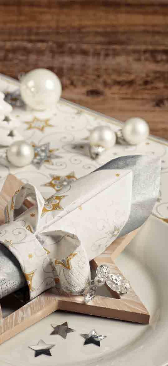 Silver Uni weiß Table cover roll 500 x 120 cm 0130-001 Rose AIRLAID Classy Ornaments silver Table cover roll 500 x 120 cm 0130-1161 Tree and Snowflakes