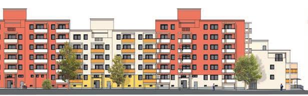 Konsequent auf die aktuelle und zukünftige Nachfrage ausgerichtet sind auch die Grundrissplanungen. Die umgebauten und modernisierten 409 Wohnungen bieten eine Wohnfläche von 48 bis 102 Quadratmetern.