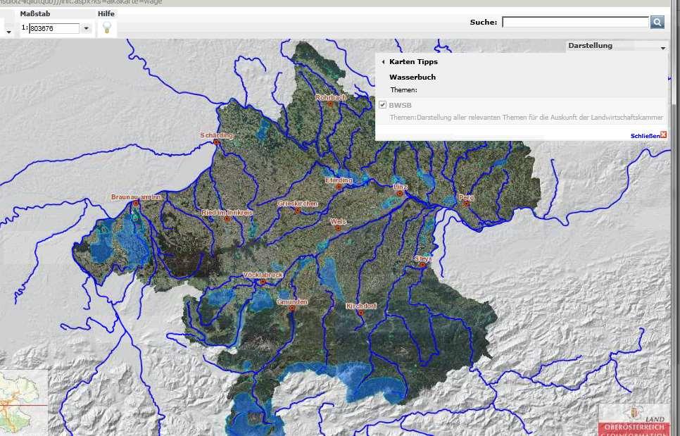 Wasserschutz- und Schongebiete im