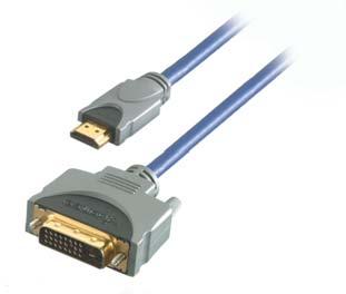 1751 HDMI/DVI-D-Verbindung HDMI-Stecker <-> DVI-D-Stecker - HDMI-DVI-D-Dual-Link-Verbindungskabel zur Übertragung von digitalem High Definition Video - Ergonomisches Steckerdesign - Reines,