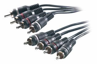 181 Cinch-Verbindung, stereo x Cinch-Stecker <-> x Cinch-Stecker Audio - Zum Verbinden von Geräten mit Cinch-Buchsen - Geschirmte Stecker und Kabel für beste Tonqualität /7,5 m VPE 5