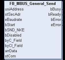 4.2.14.7 FB_MBUS_General_Send Dieser Baustein dient zum Senden von Daten an be