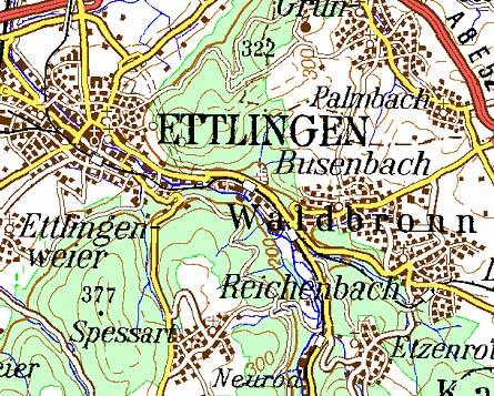 Absender : Aus Ettlingen Ziel: LO Spessart/PE Ettlingen Marke : Mi. Nr.