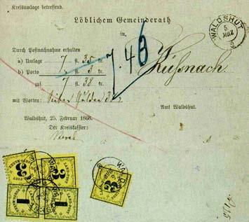 Landpostmarke 3 Kr. 9. Kruschel 11.1976, Los 152, Zuschlag EUR 2.500,-- + Aufgeld.