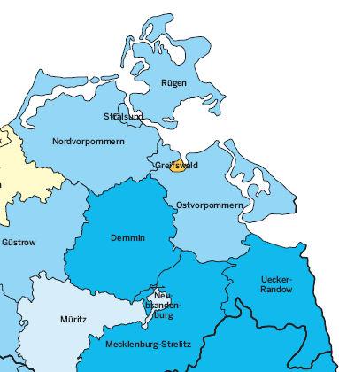 Die Region im Überblick Nordvorpommern (421) 112.200 EW Region mit hohen Zukunftsrisiken Rügen (402) 71.300 EW Region mit hohen Zukunftsrisiken Stralsund (396) 58.