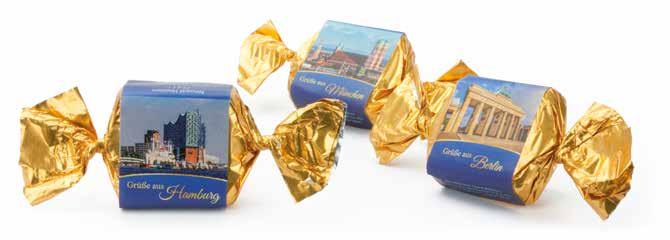 Our DreiMeister morsels are a popular souvenir, available with different city motives.