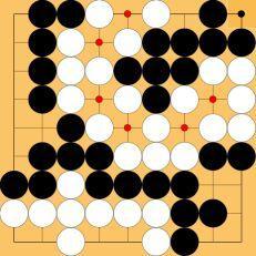 - 17 - Zählen in Seki In den offiziellen japanischen Regeln gibt es in einem Seki keine Punkte, bei deutschen Regeln kann es Punkte geben, Beispiele: Japanisches Zählen: Schwarz hat 1 (Auge rechts