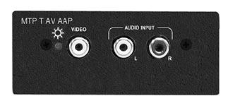 MTP T AV AAP Mini Twisted Pair-Sender für FBAS- und - AAP-Version Eingang: RCA (Cinch)-Buchsen für und an 8 cm-kabelpeitsche Zum Einbau in -Produkte, die ein Doppel-AAP-Anschlussfeld (Architectural