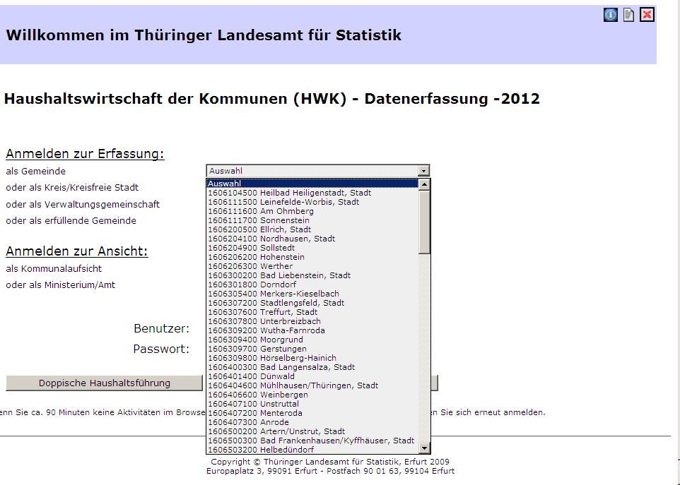 Seite 4 Zum anderen gibt es 2 unterschiedliche Formen der Haushaltsbewirtschaftung und dem entsprechend die Anmeldung für die doppische oder die kameralistische Haushaltsführung.