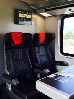 First Class Im Railjet finden 76 Personen in der ersten Klasse Platz.