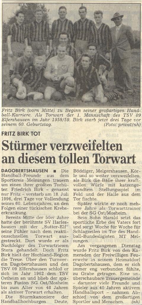 Auch Karl-Heinz Dietzel war in seiner Vielseitigkeit im Sport im Kreis bekannt.