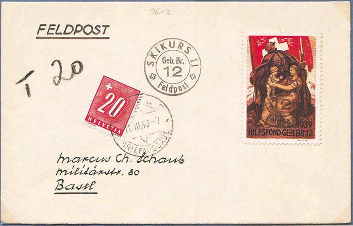 Oblt. Uehli schickte der Gemeindeverwaltung Mattstetten einen Brief als Militärsache.