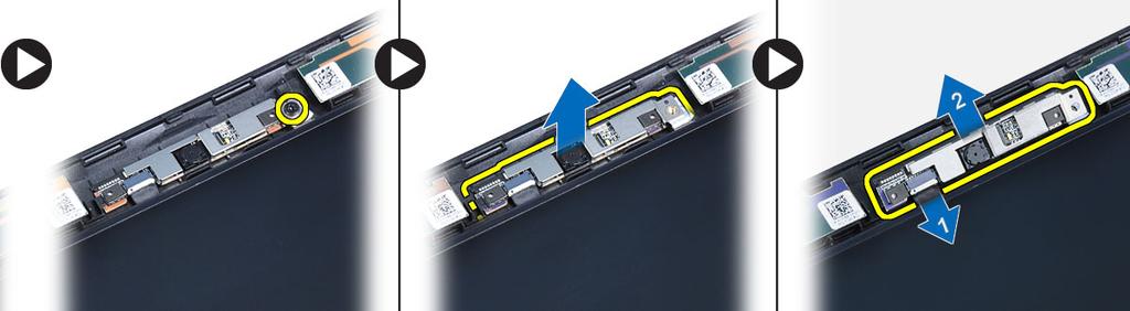 3. Schließen Sie das LVDS-Kabel (Low Voltage Differential Signaling) am Bildschirm an und fixieren Sie es mit dem Band. 4.