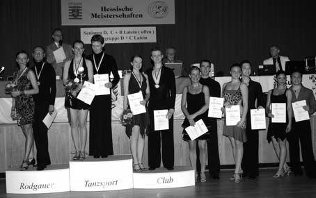 Christoph Kozubek/Susan Lehniger, TSC Usingen (23) Ihre noch junge Tanzpartnerschaft krönten Matthias Peter/Tina F. Kern mit dem Meistertitel in der B-Klasse.