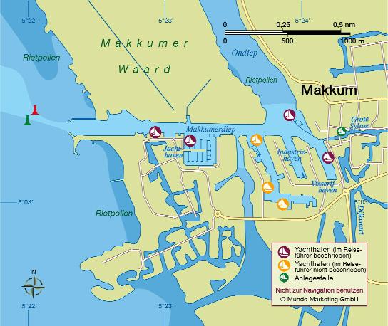 Orte und Häfen am Ijsselmeer 70 Neben den drei aufgeführten Häfen gibt es mehrere kleine Club- oder Werfthäfen, in denen ein paar wenige Liegeplätze zur Verfügung stehen.