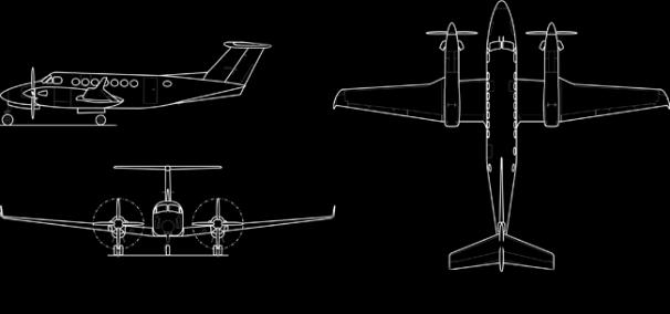 Anlage 5: Dreiseitenansichten der beiden Flugzeuge 14.22 m 17.65 m B350i 16.