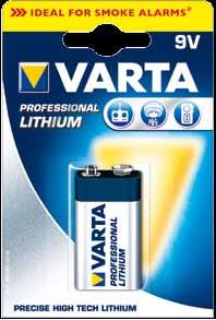 Professional LITHIUM zellen BLISTER NEU +40% bessere Performance als Lithium Batterien des Wettbewerbs* 6122 6122 Erste Wahl für alle gängigen Rauchmelder Die UL-anerkannte 9V Lithium Batterie