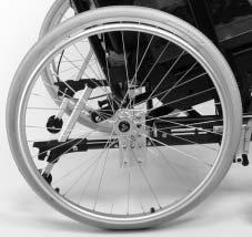 Optionen - Radstandsverlängerung Radstandsverlängerung Je größer der Radstand um so größer ist die Kippsicherheit des Rollstuhles.