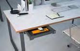 Schreibtisch- und Bürozubehör Materialschalensystem SmarTray Stahl mit Quadro Vollauszug Einsatz auf oder unter Tischplatten / Oberböden Sicheres