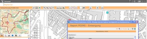 Erfassungsebene für Entsorgungs-POIS Neu können die Entsorgungs-POIS (Point of Interest) in einer Datenerfassungsebene im MapServer