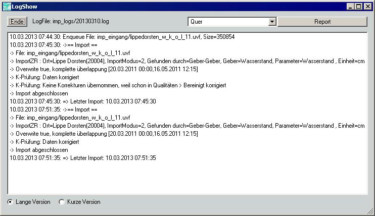 lichkeit, in einer von Azur übernommenen Syntax Platzhalter in den Dateinamen einzufügen, welche dann vom Autoimport-Daemon ersetzt werden. So bildet z. B. #Y#m.log am 1.1.2006 den Dateinamen 200601.