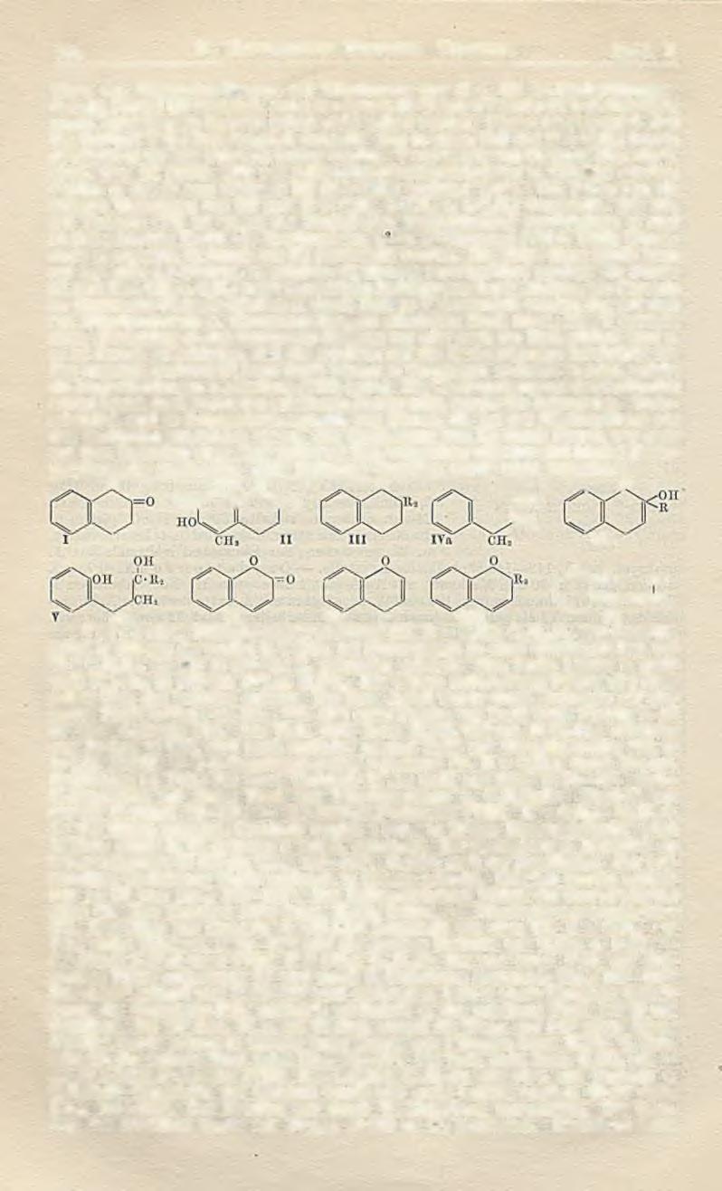 902 D j. N a t u r s t o f f e : H o r m o n e. V it a m i n e. 1 9 4 1. I. Einw. von G r ig n a r d -Reagens auf Dihydroeumarine (I u. II) 2,2-Dialkylehromane der allg.