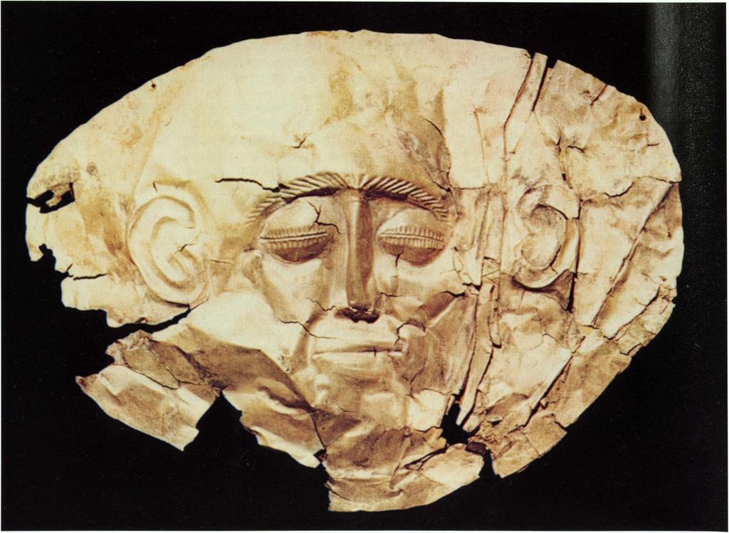 Abb. 1 Goldmaske aus dem Grab